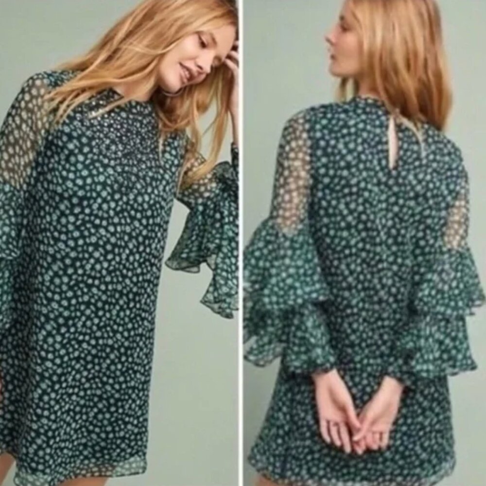 Ranna Gill Flutter Sleeve Dress - Anthropologie - XS